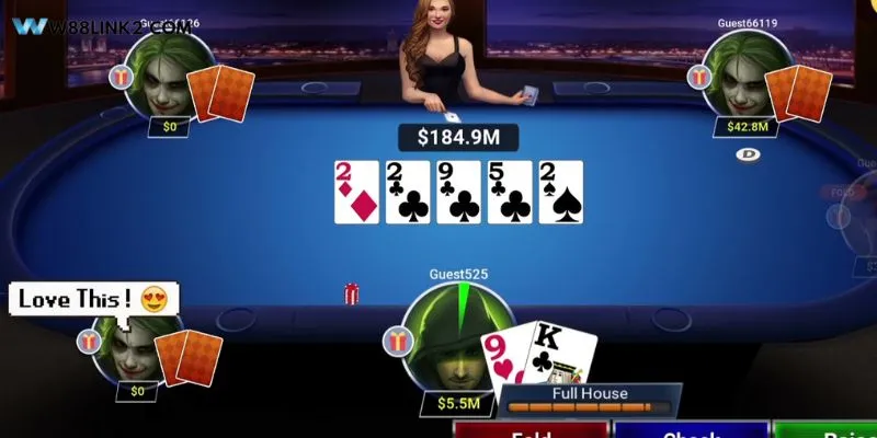 Danh sách những bàn chơi bài poker online đa dạng